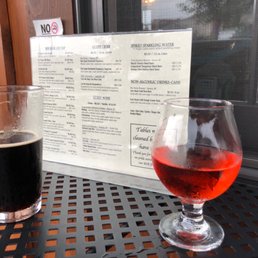 Morgan's dry Irish stout and a Red Apple Bombshell Raspberry (Guest Cider). And the current menu if you zoom in!