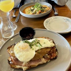 Iron & Grape - Italian Monte Cristo and Shrimp & Grits for Sunday Brunch