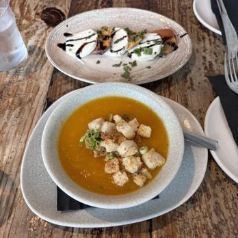 Wicked Sisters - Peach Caprese and Gazpacho Soup - American Near Me - Baltimore, Maryland Wicked Sisters - Peach Caprese and Gazpacho Soup - American Near Me - Baltimore, Maryland