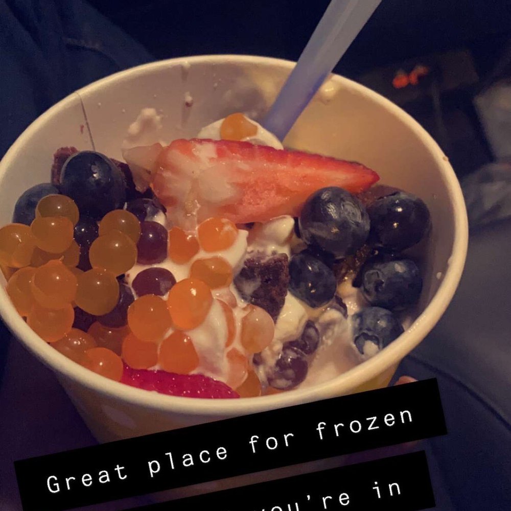 a bowl of frozen yogurt a bowl of frozen yogurt