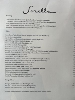 Menu photo 5 Sorella San Francisco, CA
