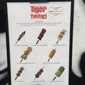 Tiger Yakitori - Menu - Food Trucks Near Me
