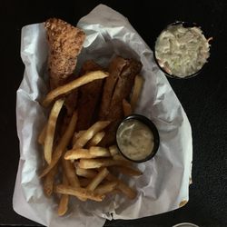 On The Green Sports Grill - Over cooked dry fish and chips