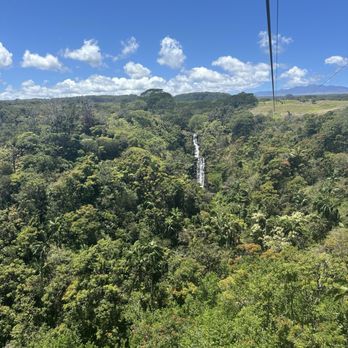 Botanical World Adventures - Waterfall on last zip line - Botanical Gardens Near Me - Hakalau, Hawaii