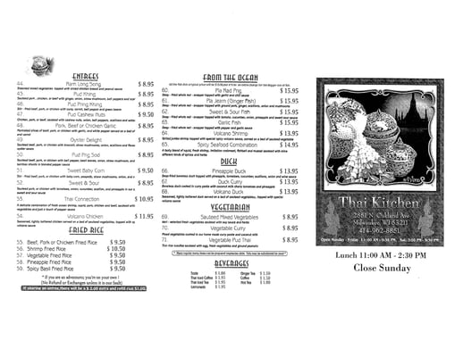 Menu photo 8 Thai A Kitchen Milwaukee, WI