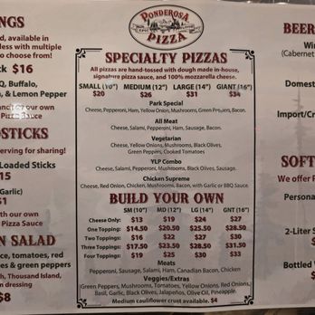 Ponderosa Pizza - Pizza Near Me - Coarsegold, California Ponderosa Pizza - Pizza Near Me - Coarsegold, California