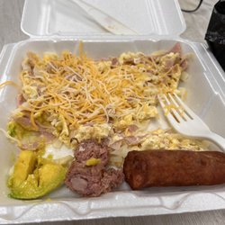 Tropical Cabana - Scramble eggs (had to put cheese myself at home)