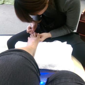 Cosmo Nails - Here i am 3 days layer redoing a pedicure that i paid to have done at crystal spa - Nail Salons Near Me - Astoria, New York