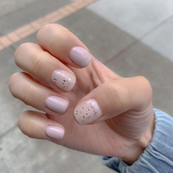 Trio Nails - Gel nails for my wedding photoshoot! Light pink & silver glitter color (beige base) - Nail Salons Near Me - San Francisco, California Trio Nails - Gel nails for my wedding photoshoot! Light pink & silver glitter color (beige base) - Nail Salons Near Me - San Francisco, California