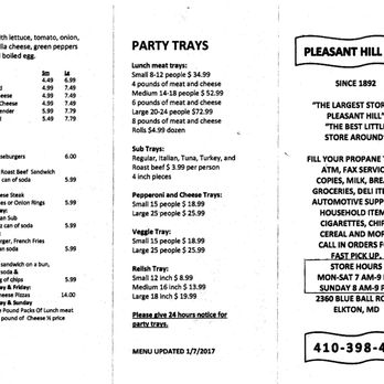 Pleasant Hill Store - Deli restaurant in Elkton, MD
