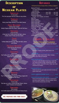 Menu photo 2 El Kanelo Mexican Restaurant Durant, OK