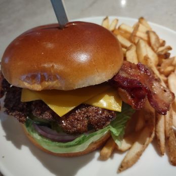 Applebee's Grill + Bar - Classic bacon cheeseburger with fries - American Near Me - Brentwood, New York Applebee's Grill + Bar - Classic bacon cheeseburger with fries - American Near Me - Brentwood, New York