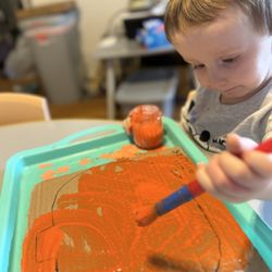 Mindy’s Circle Time Childcare - Pumpkin painting