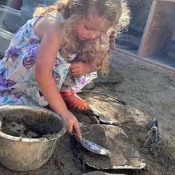 CUMC Preschool - Mud kitchen - A perfect place to explore and play