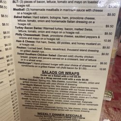 Main Street Cafe - Menu