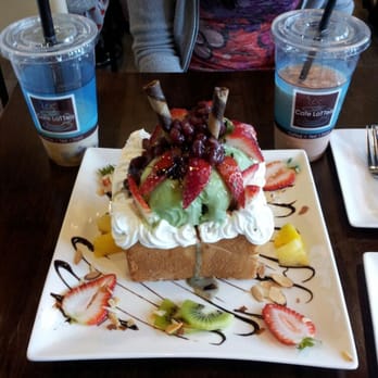 Cafe LaTTea - Toasted bread with matcha ice cream! - Cafes Near Me - Cupertino, California