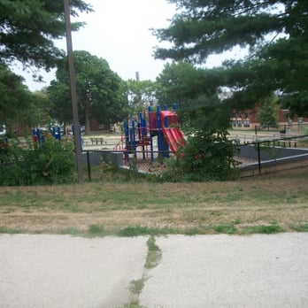 Public Pools of Lowell - Playground across North Common from Fletcher Street pool - Swimming Pools Near Me - Lowell, Massachusetts