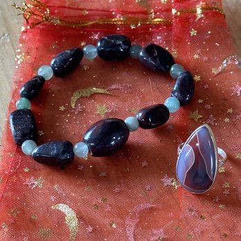 Old Town Rocks - My finds, a beautiful agate ring and bloodstone bracelet. - Gemstones & Minerals Near Me - Cottonwood, Arizona Old Town Rocks - My finds, a beautiful agate ring and bloodstone bracelet. - Gemstones & Minerals Near Me - Cottonwood, Arizona