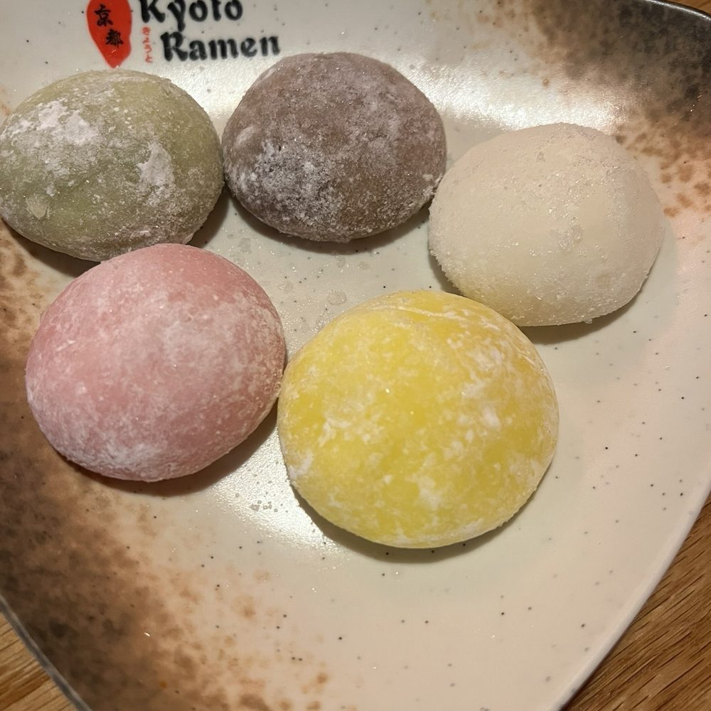 Dessert called mochi. Ice cream inside :) Dessert called mochi. Ice cream inside :)