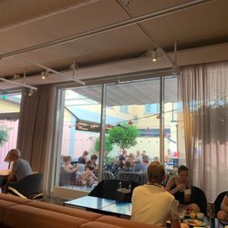 Scandic No 53 - Patio area for breakfast/lounging with a cocktail