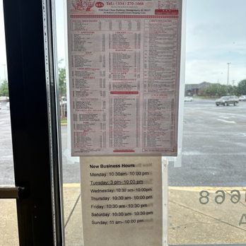 Top China - Menu and restaurant hours - Chinese Near Me - Montgomery, Alabama