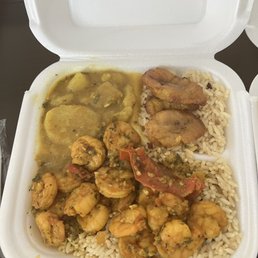 Curry Shrimp plate, my husband loved it!