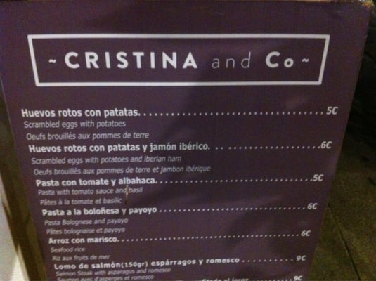 Menu photo 7 Cristina Bistró Seville, SE