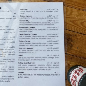 Rolling Oven - More of the pizza menu. - Food Trucks Near Me - Lexington, Kentucky