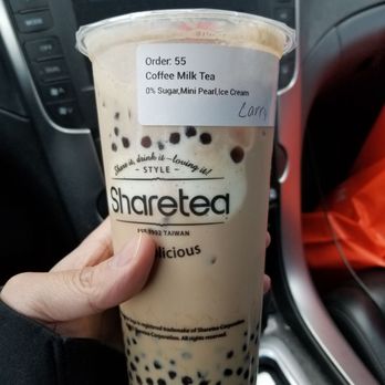 Sharetea - Coffee Milk Tea with mini boba and ice cream. - Bubble Tea Near Me - Beaverton, Oregon Sharetea - Coffee Milk Tea with mini boba and ice cream. - Bubble Tea Near Me - Beaverton, Oregon