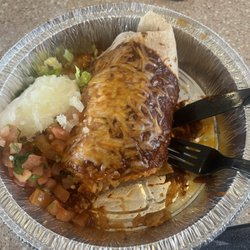 Jose's Cafe Mexican Food - Chili verde burrito with red sauce $14.69
