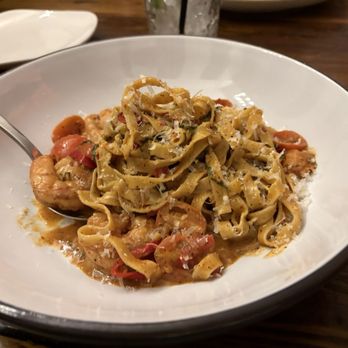 Craft House At Corque - Linguini and prawns. - New American Near Me - Solvang, California Craft House At Corque - Linguini and prawns. - New American Near Me - Solvang, California