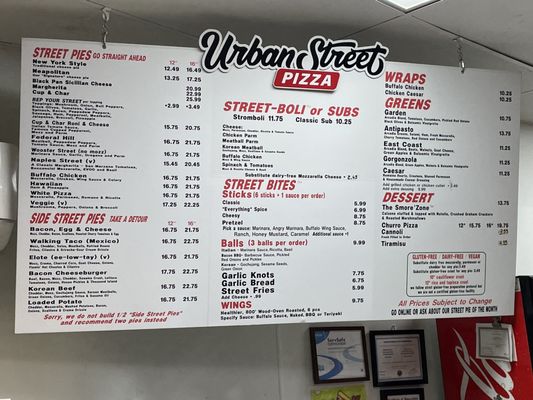 Menu photo 1 Urban Street Pizza Brookfield, CT Menu photo 1 Urban Street Pizza Brookfield, CT