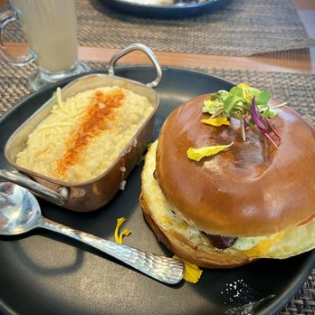 The Clinkscale - Original egg sandwich with side of grits. - Breakfast & Brunch Near Me - Jerome, Arizona