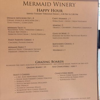 Mermaid Winery - Menu - New American Near Me - Virginia Beach, Virginia Mermaid Winery - Menu - New American Near Me - Virginia Beach, Virginia