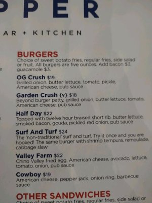 Menu photo 8 Lapper Sports Bar + Kitchen San Diego, CA