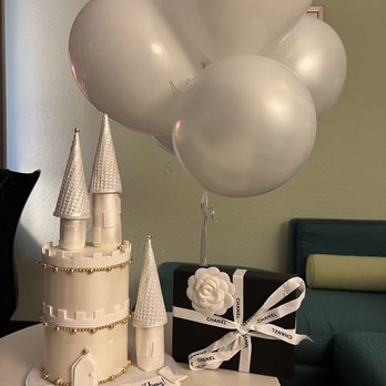 Ray Cakes - a birthday cake with balloons and a castle - Custom Cakes Near Me Ray Cakes - a birthday cake with balloons and a castle - Custom Cakes Near Me