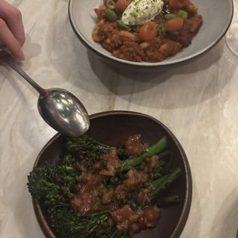 Senia - Broccolini with date marmalade - Cocktail Bars Near Me - Honolulu, Hawaii