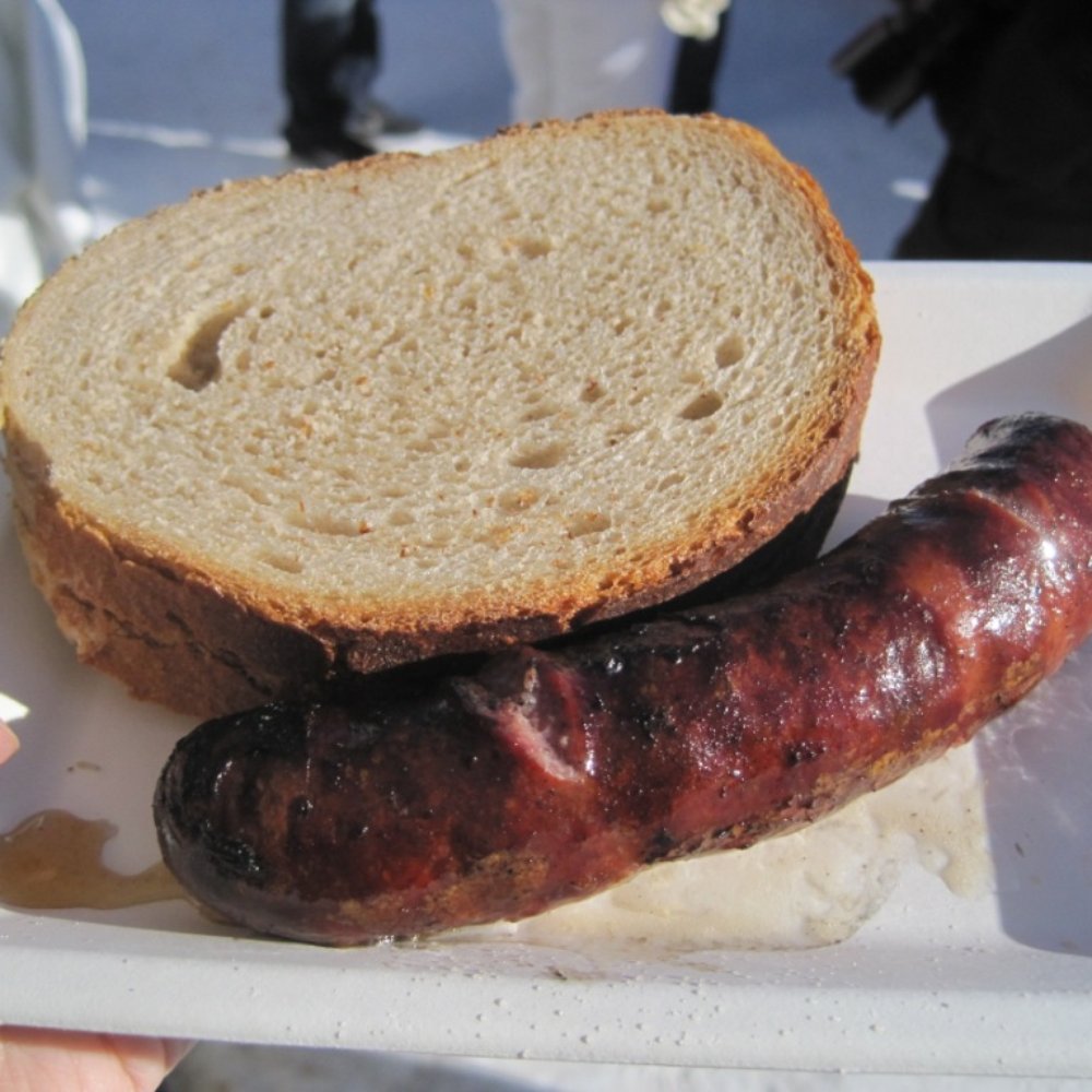 St. Moritz Polo  - yummy Engadiner Wurst (Engadine sausage) for CHF 8 - St. Moritz, GR