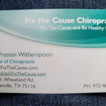 Fix the Cause Chiropractic - Business card - Chiropractors Near Me - Duncanville, Texas Fix the Cause Chiropractic - Business card - Chiropractors Near Me - Duncanville, Texas