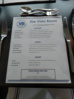 Menu photo 1 The Vista Room San Francisco, CA Menu photo 1 The Vista Room San Francisco, CA