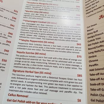 Inspire Nail Bar - Oh look at all the different signature drinks spa services. Cute! - Nail Salons Near Me - Hanover, Maryland