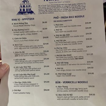 Turtle Tower - Menu - Vietnamese Near Me - San Francisco, California Turtle Tower - Menu - Vietnamese Near Me - San Francisco, California