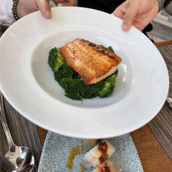 Ocean Prime - Teriyaki Salmon without the sauce and broccoli - Seafood Near Me - Beverly Hills, California Ocean Prime - Teriyaki Salmon without the sauce and broccoli - Seafood Near Me - Beverly Hills, California