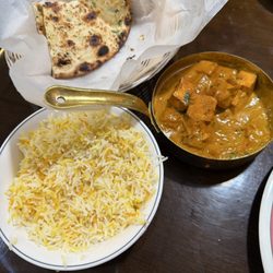 Singh Biryani - Paneer Tikka Masala and Garlic Naan