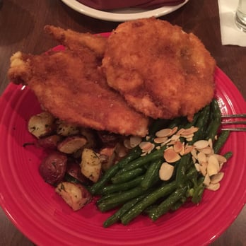 Mighty Oak Barrel - Fried chicken cutlet on fresh biscuit w/ greens and red roasted potatoes - New American Near Me - Oakmont, Pennsylvania Mighty Oak Barrel - Fried chicken cutlet on fresh biscuit w/ greens and red roasted potatoes - New American Near Me - Oakmont, Pennsylvania