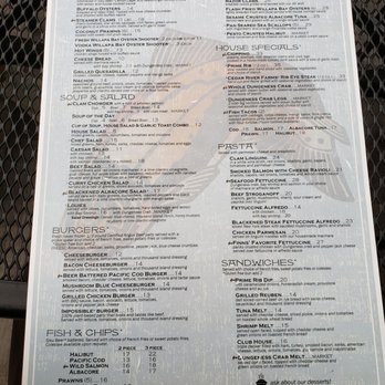 Finn's Fish House - Menu - Seafood Near Me - Seaside, Oregon