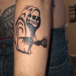 Big Daddy's Tattoos - Grim Reaper holding beer mug