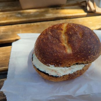 Hank's Bagels - Egg with veggie cream cheese - Coffee & Tea Near Me - Burbank, California Hank's Bagels - Egg with veggie cream cheese - Coffee & Tea Near Me - Burbank, California