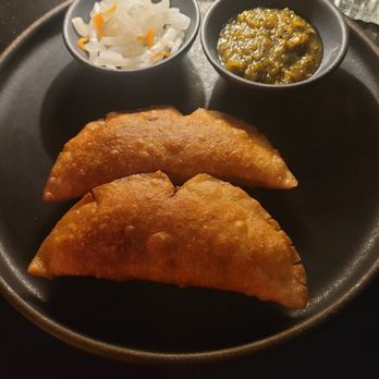 Cantina Rosa - Empanadas with onion slaw and salsa - Mexican Near Me - Chicago, Illinois