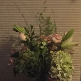Soft, feminine, full arrangement w/ all new buds & blooms (taken fr hospital bed, pls excuse pic quality) Soft, feminine, full arrangement w/ all new buds & blooms (taken fr hospital bed, pls excuse pic quality)